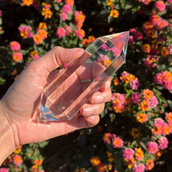 Near-Flawless! Water Clear Brazilian Clear Quartz  Vogel-Eredyon© Wand - 6 Facets (318g)