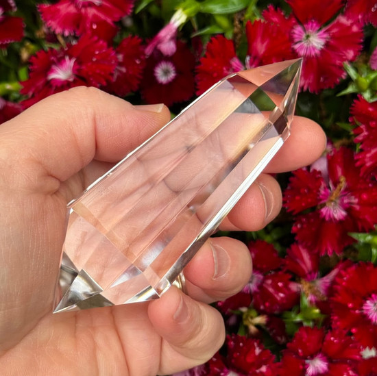 Vogel Brazilian Clear Quartz Wand ,  8 Facets, (120+g)