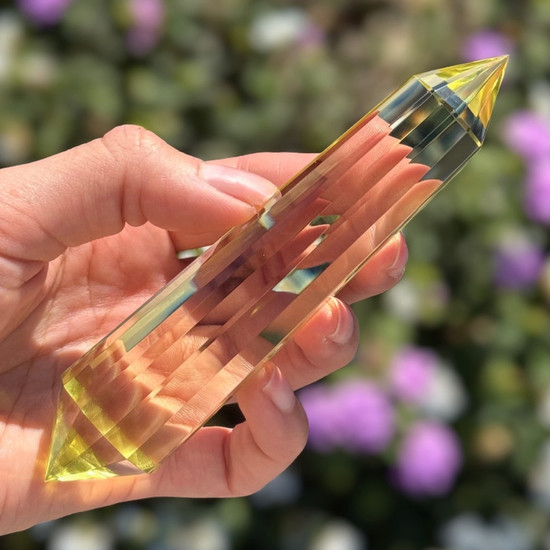 Only 2! Natural Citrine Vogel Wand - 12 Facets - 120+ Grams