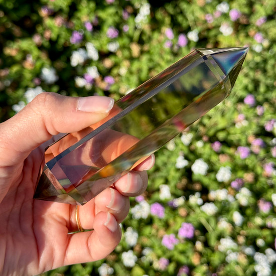 Brazilian Smoky Quartz Crystal Wand - 6 Facets - 150+ Grams