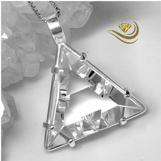 Lemurian Clear Quartz Vogel Star of David Pendant ~ Medium