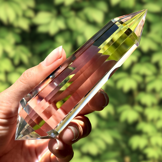 Only 3! Brazilian Clear Quartz Vogel Wand - 13 Facets - 150+ Grams