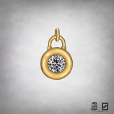 round cut diamond solitaire pendant in 18k gold