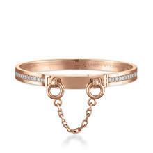 oath single cuff in rose gold with pave diamond row; pave diamond bracelet