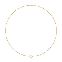 large capsule chain link gold necklace
