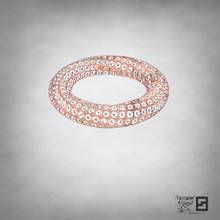 twisted diamond eternity band with 2 rows of entwined pave diamonds in platinum