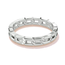 mini 16 gold chain link ring in 18k yellow gold