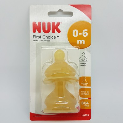 Nuk tetina latex first choice alimento t-1 2 un