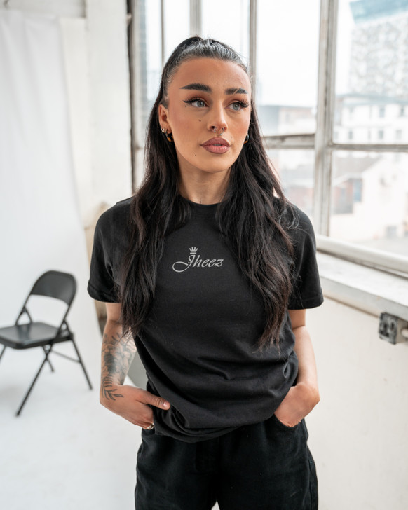 Jheez Unisex Black Reflective Logo T-shirt