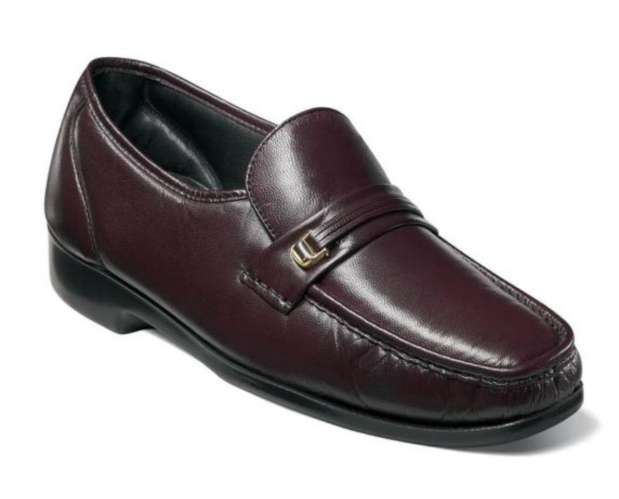 Florsheim Men's Riva Moc Toe Bit Loafer in Burgundy