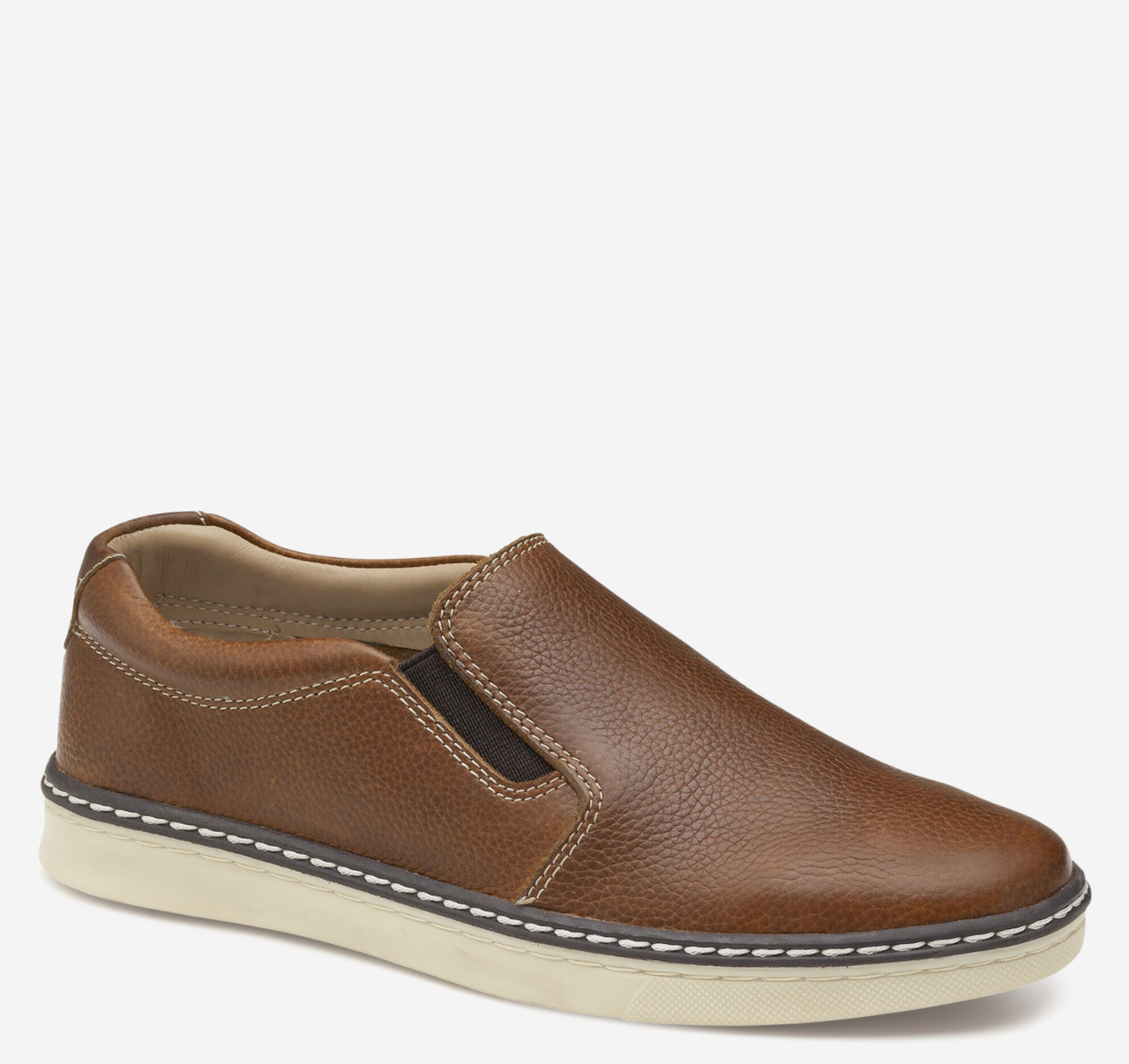 Johnston & Murphy McGuffey Woven Men\'s Slip-On in Tan Johnston & Murphy McGuffey Woven Nubuck Leather Slip-Ons  main image 4