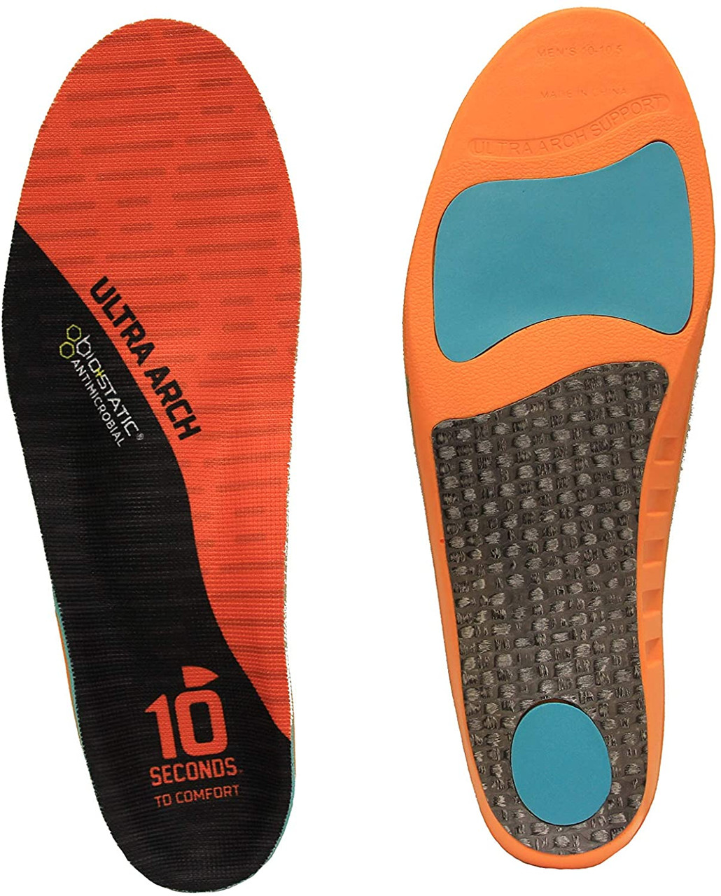 10 Seconds ® Ultra Arch Support Insoles with Metatarsal Pad Daniels Shoes