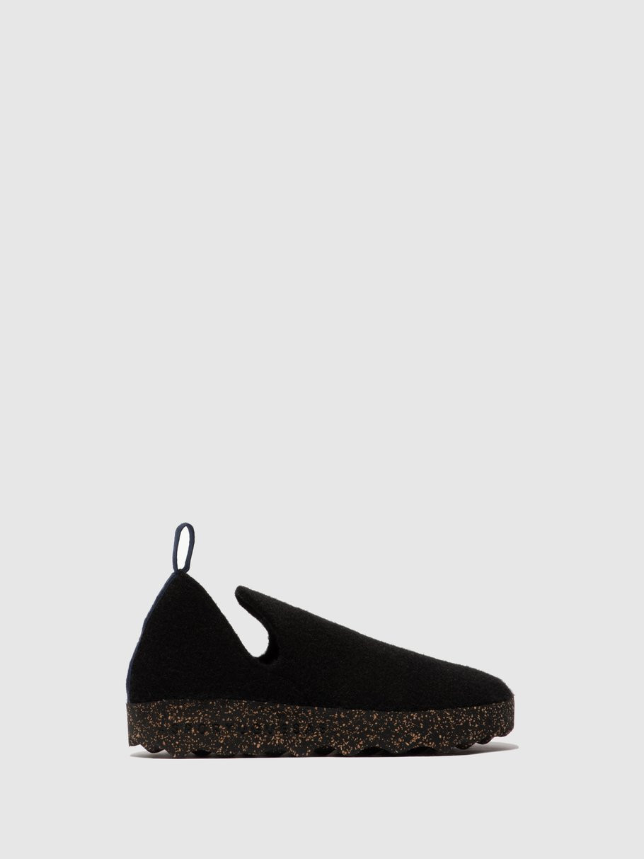 Asportuguesas Fly London City Black Tweed Cork Slip On Men display picture 3