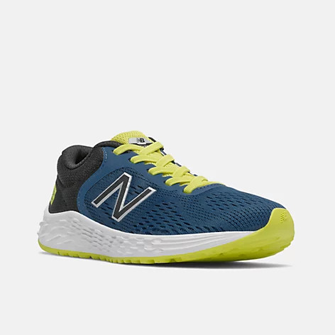New Balance Children's Arishi v2 in Blue with Black/Yellow Daniels Shoes