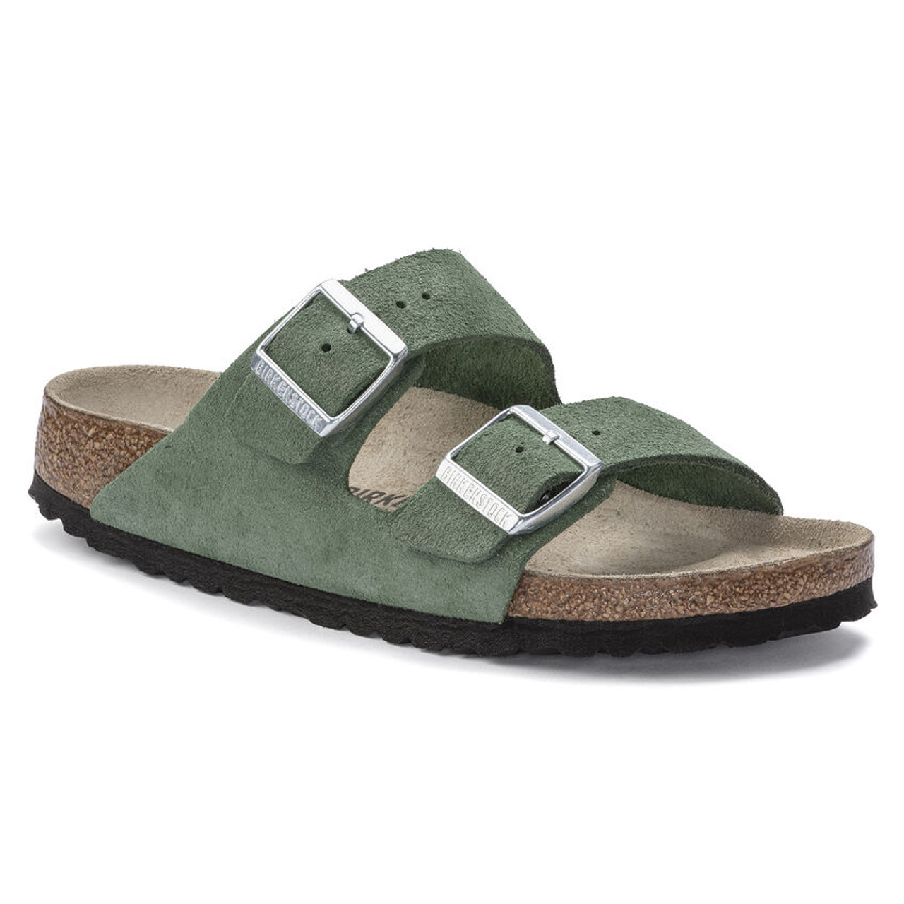 Furnace Gemme Duplikering Birkenstock Arizona Suede Leather in Thyme - Daniels Shoes