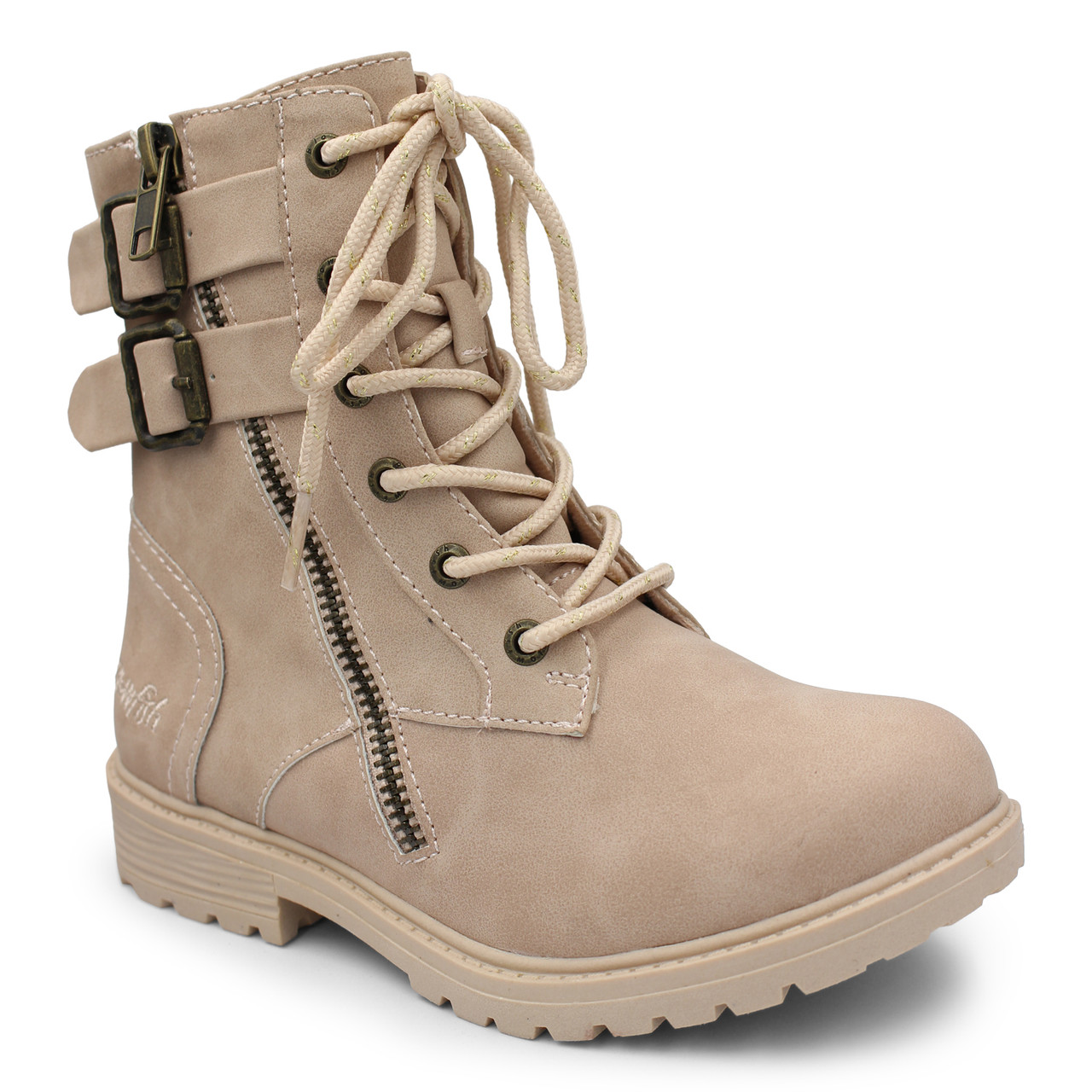 Blowfish Malibu Kids Rya Combat Boot in Sweetblush Willow