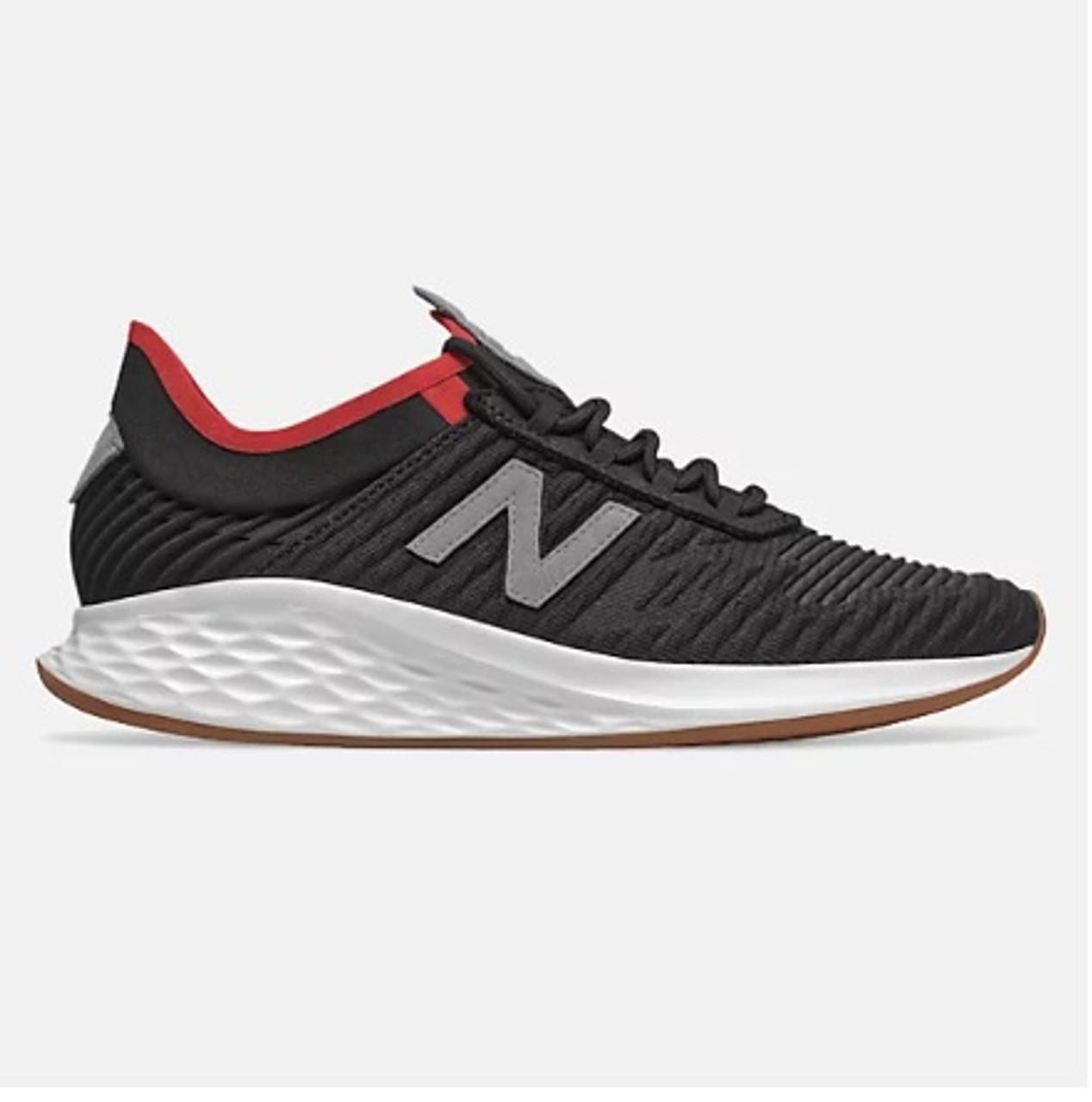 New Balance Men s Fresh Foam Roav Fusion in Black with Steel