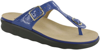 SAS Women's Sanibel T-Strap Slide Sandal in Weave Sapphire