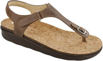 SAS Women's Marina T-Strap Sandal in Brown