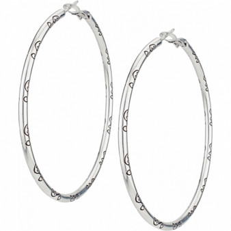 Brighton Grande Hoop Charm Earrings