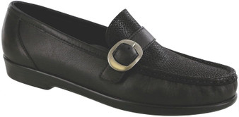 SAS Women's Lara Slip On Loafer in Black Marsh