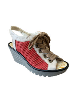 Fly London Women's Yoli in Red/Concrete/Black