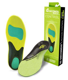 10 Seconds ® Motion Control Performance Insoles with Metatarsal Arch Rise
