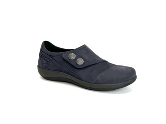 Aetrex Women's Karina Monk Strap Slip On in Navy
