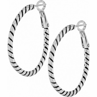 Brighton Twist Oval Hoop Charm Earrings