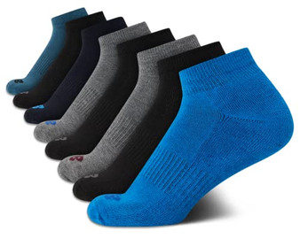 New Balance Kids  Active Cushion Quarter Length Socks - Blue Assorted 8 Pair