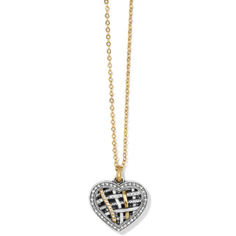 Brighton Neptune's Rings Woven Petite Heart Necklace