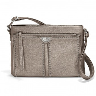 Brighton Pretty Tough Jagger Cross Body  Organizer in Zinc Pearl