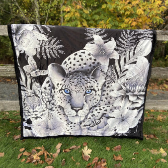 Anuschka Printed Plush Throw in  Cleopatra's Leopard