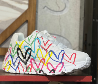 Skechers Children's Street Los Angeles Uno Lite Spread the Love in Neon Multi