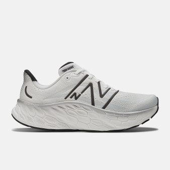 New Balance Men's Fresh Foam X More v4 in White with black metallic and black