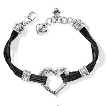 Brighton Heritage Heart Bracelet in Black