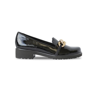 Munro Women's Viv in Black Crinkle Patent