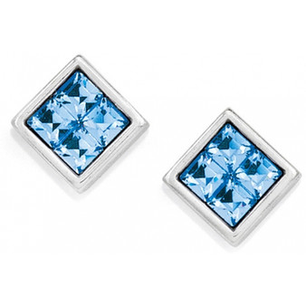 Brighton Spectrum Mini Post Earrings in Silver-Blue