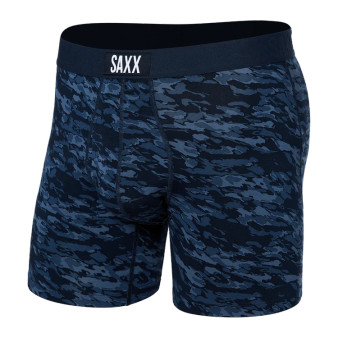 Saxx Underwear Ultra Super Soft Boxer Brief Fly in Basin Camo and Navy