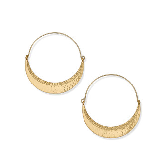 Brighton Palm Canyon Large Hoop Earrings in Gold