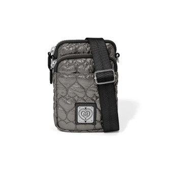Brighton Kora Metallic Mini Utility Bag in Pewter