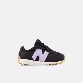 New Balance Infants 327 New-B Hook & Loop in Purple and Black