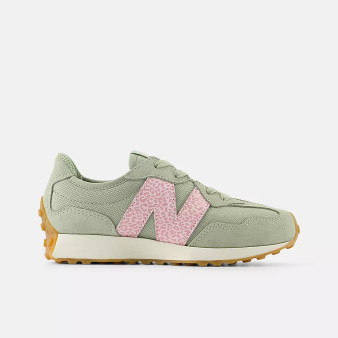 New Balance Kids 327 in Pink and Green