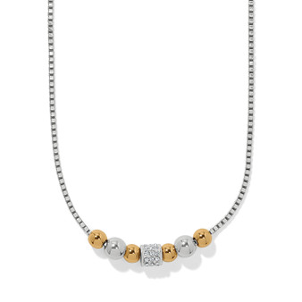 Brighton Meridian Petite Station Small Necklace in Silver and Gold