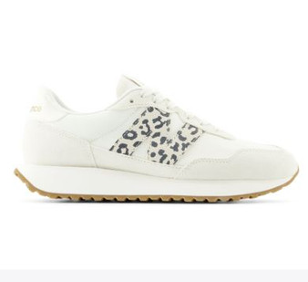 New Balance Women's 237 in White and Leopard