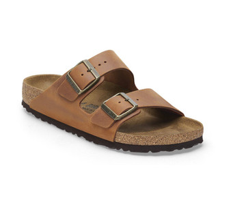 Birkenstock Arizona Hard Footbed Oiled Leather in Cognac