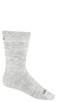 Wide Open Socks Women's Solid Basic Lightweight Crew Sock in Ash