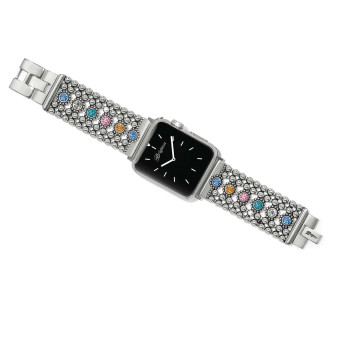 Brighton Twinkle Link Apple Watch Band in Silver Multi