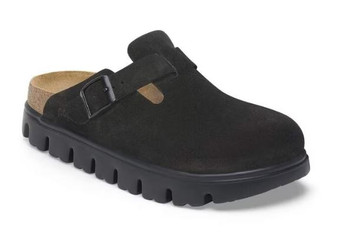 Birkenstock Women's Boston Chunky in Black Suede