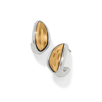 Brighton Cascade Two Tone Hoop Earrings in Silver-Gold